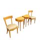 Matching cherry wood / Biedermeier chairs / sidetables set / tripot console table