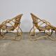 1960s pair of rattan armchairs