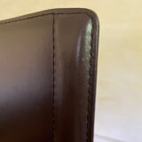 Lot 4 chairs moka cinna brown leather