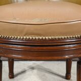 Fauteuil de Bureau Pivotant en Hêtre, style Louis XVI – Fin XIXe