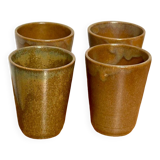 Set of 4 Digoin stoneware cups