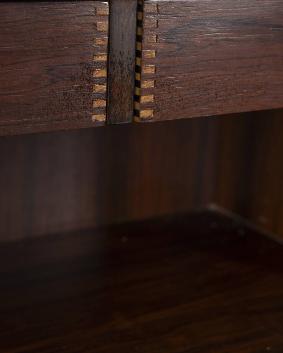 Vintage 1960s wooden secretaire sideboard design G.Frattini for Bernini