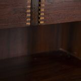 Vintage 1960s wooden secretaire sideboard design G.Frattini for Bernini