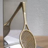 Paire de serre-livres vintage en forme de raquette de tennis – années 1980