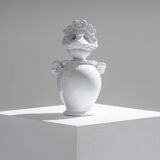 Paire de soliflores têtes de maure en céramique, 1970s