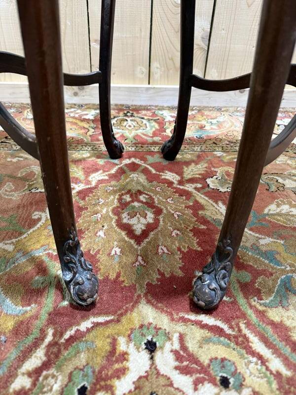 Paire de tables de chevets / sellettes / bouts de canapé style Louis XV Rég