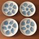 Set of blue ceramic oyster plates – Shellfish plates