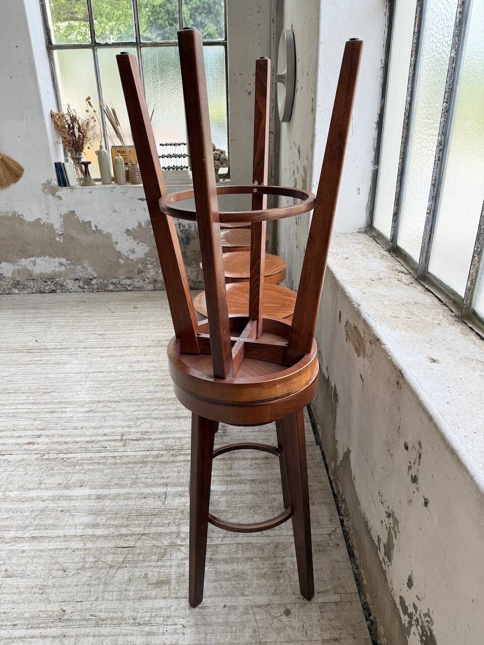 6 vintage Baumann bar stools