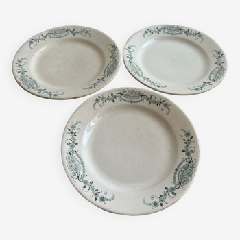 Lot de 3 assiettes Ginette - Faïencerie nouvelle Givors France