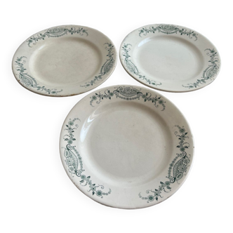 Lot de 3 assiettes Ginette - Faïencerie nouvelle Givors France