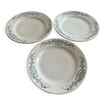 Lot de 3 assiettes Ginette - Faïencerie nouvelle Givors France