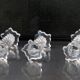 Lot de 5+2 repose-couteaux torsadés Mid Century Cristallerie de Sèvres Crystal Depose