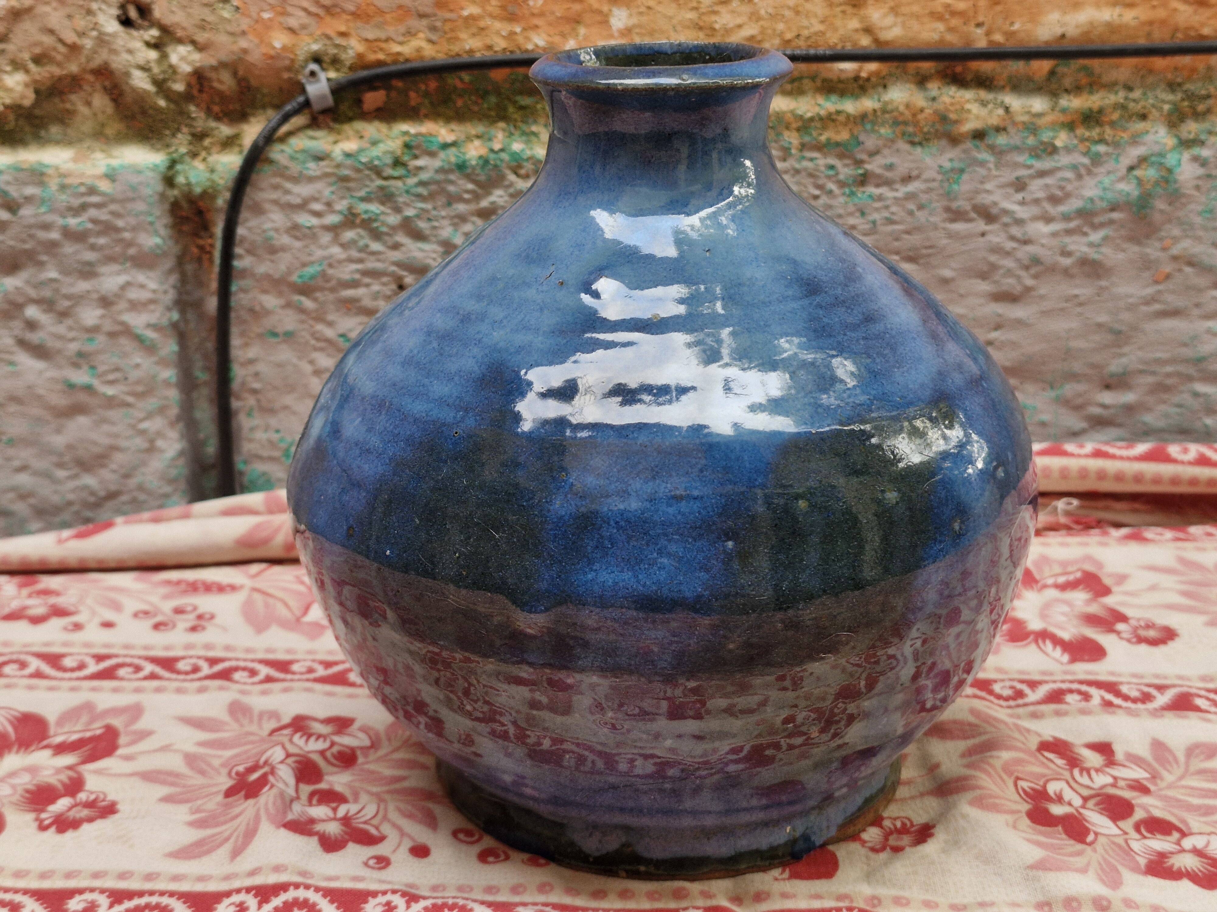 Vintage glazed ceramic vase Signed Z Karbowski