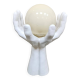 Vintage rare ceramic hand shaped table lamp