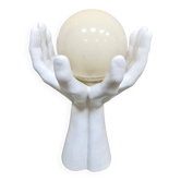 Vintage rare ceramic hand shaped table lamp