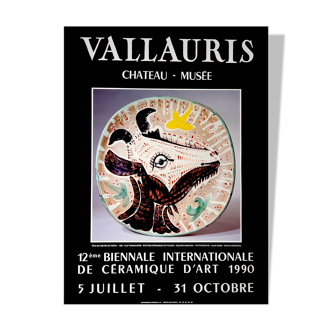 Picasso, affiche originale 1990, Vallauris, 12ème Biennale  Internationale de Céramique d’Art