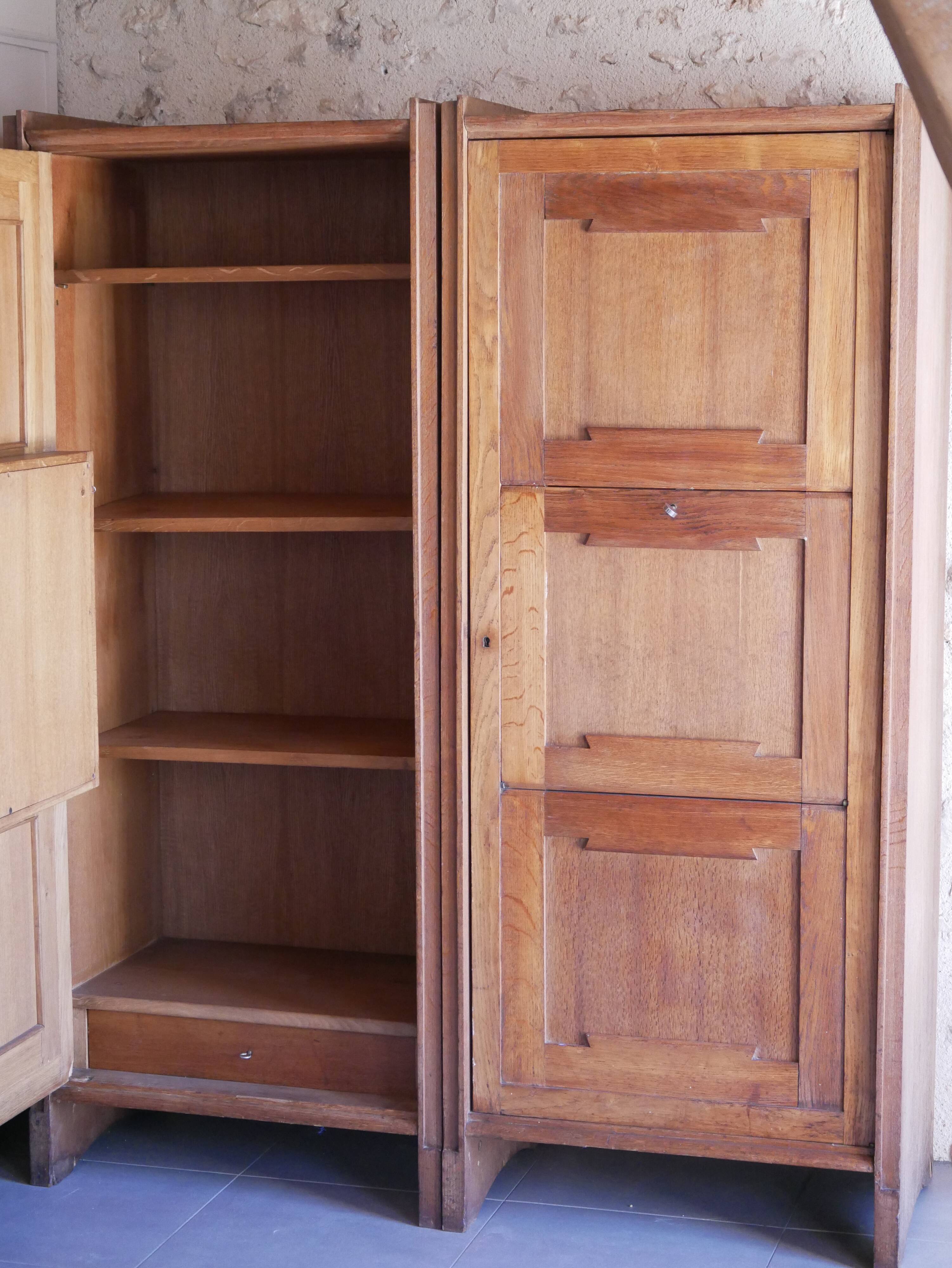 Pair of twin secretary cabinets