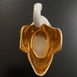 2 Limoges porcelain swan-shaped salt cellars
