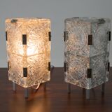 Ensemble de deux lampes de table en verre par Kamenicky Senov, 1970s