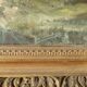 Painting mountains snowy landscape frame gilded wood signed 72x62cm