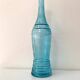 Bouteille en verre d'Empoli bleu, Italie années 60