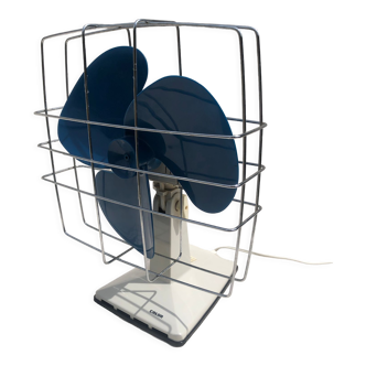 Ventilateur vintage calor 1970 bleu et blanc