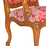 Pair of Louis XV style cabriolet armchairs