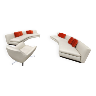 Minotti - Canapé Seymour + fauteuil Jensen de Rodolfo Dordoni (neuf)