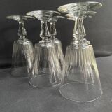 6 large blown and cut glasses from the 19th century