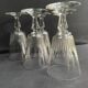 6 large blown and cut glasses from the 19th century