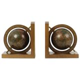 Serre-livres Globe en bois italien Mercurio D'oro