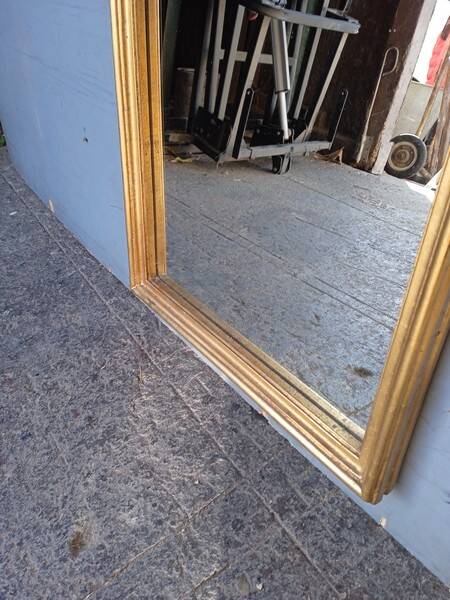 Gilded wood mirror from the 1960s - 100cm
