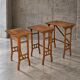 3 x nesting tables / nesting set / arts and crafts / 1950s