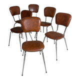 6 chaises skaï