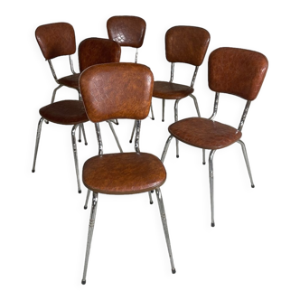 6 chaises skaï