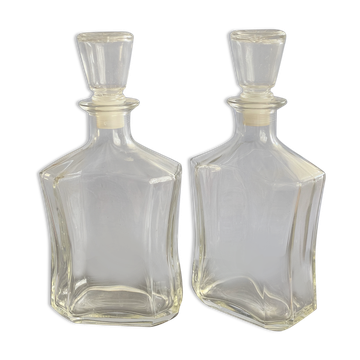 Père de carafes à whisky ou liqueur de 75 cl verre vintage