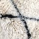 Moroccan Berber carpet blessed ouarain ecru with black abstract diamonds 154x116cm