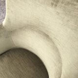 Green velvet toad armchair