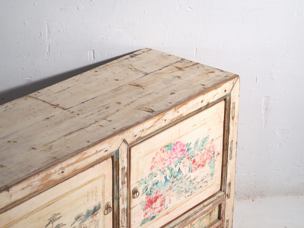 Antique buffet painted in pine wood – China, circa 1930