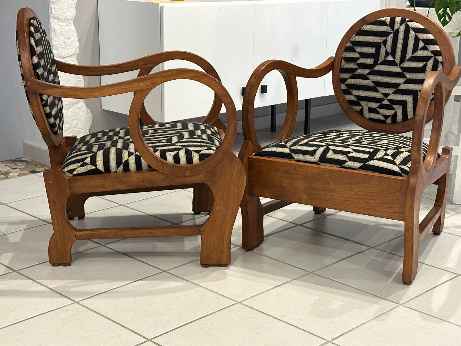 Pair of Art Deco armchairs by Hungarian designer Lajos Kosma, 1930s