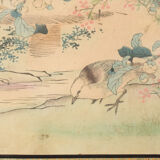 Woodblock with Birds