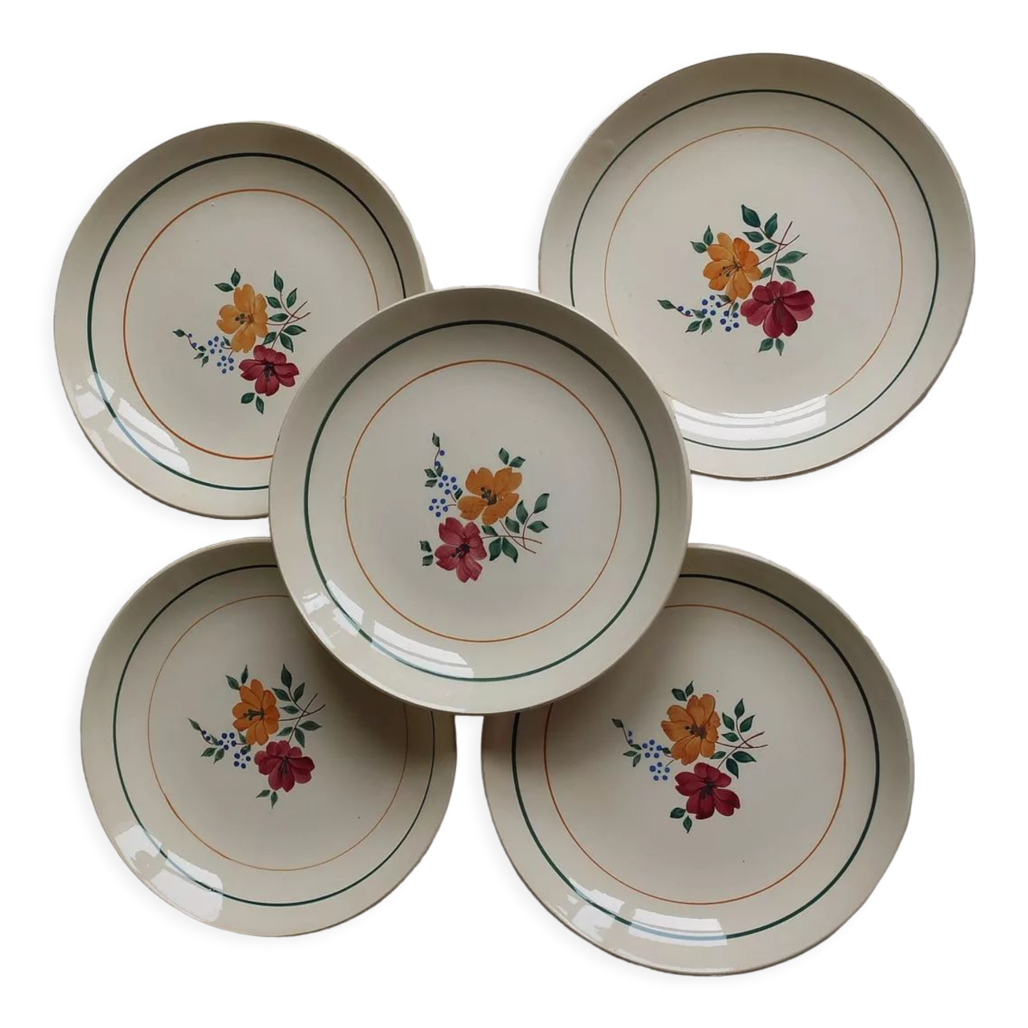 5 Mariette St Amand dessert plates