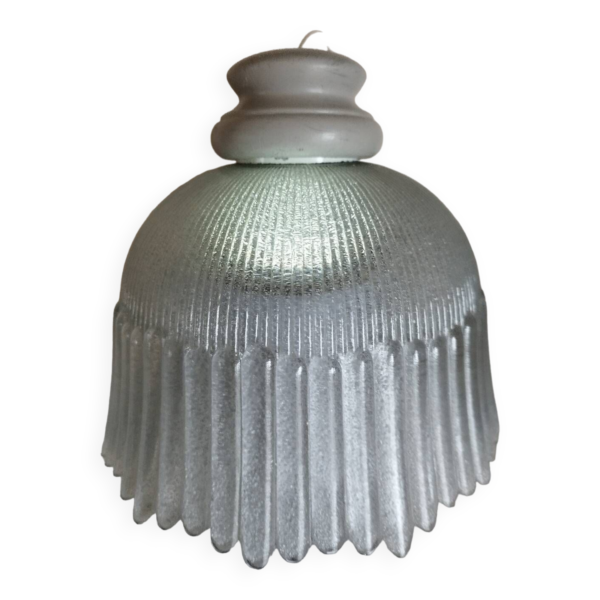 Vintage frosted glass chandelier