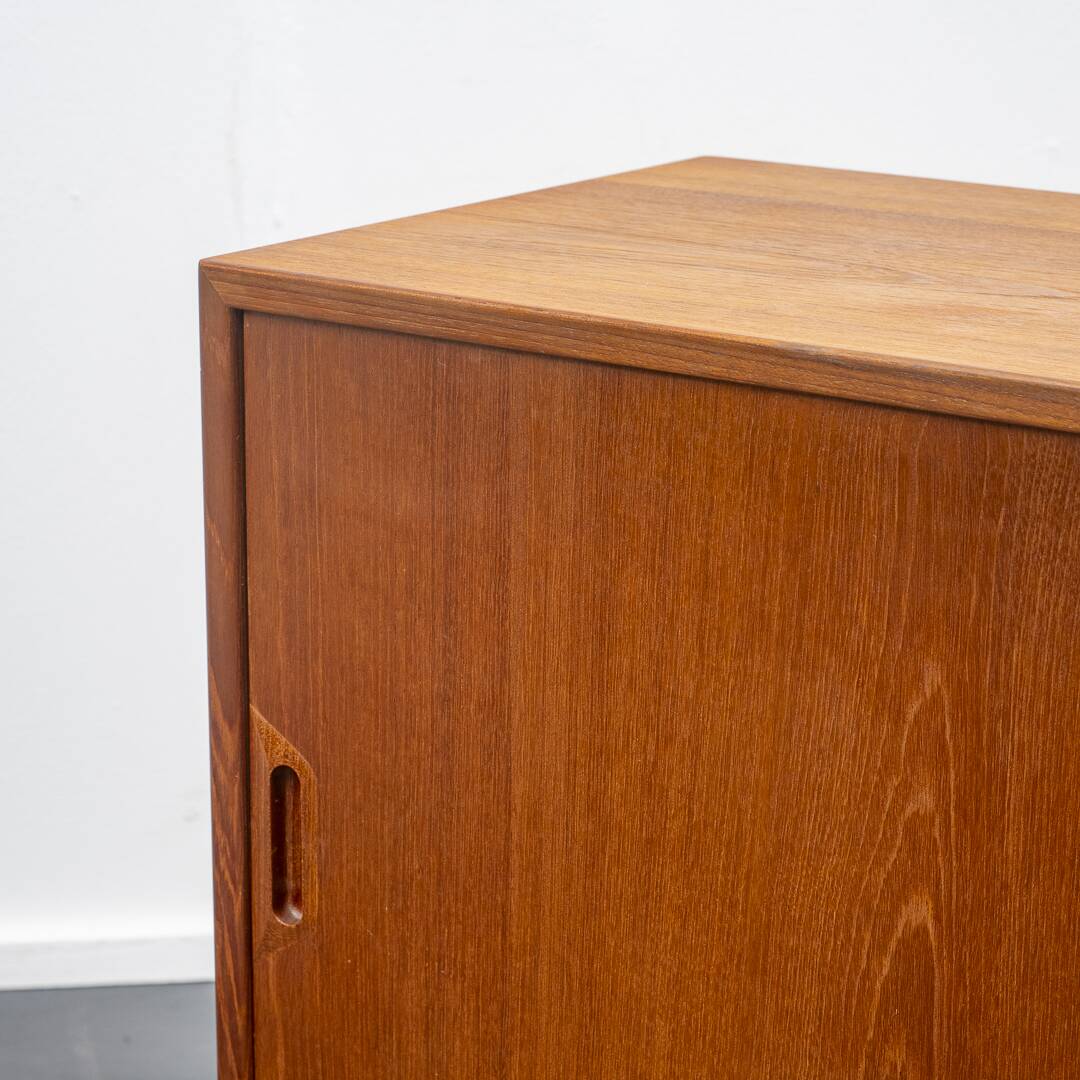 Danish chest of drawers, teak, sliding doors, vintage