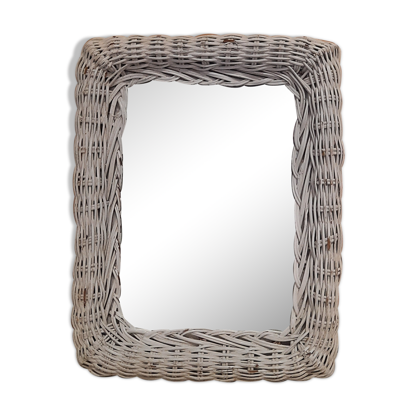 Rattan mirror