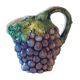 Pichet barbotine raisin