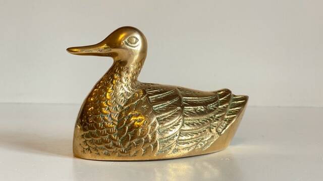 Canard en laiton vintage