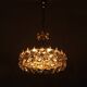 1970s Palwa Chandelier, gold plate and faceted crystals
