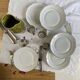 6 antique Lamotte porcelain dinner plates from Sologne with gilding
