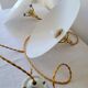 Duo de suspensions en opaline blanche